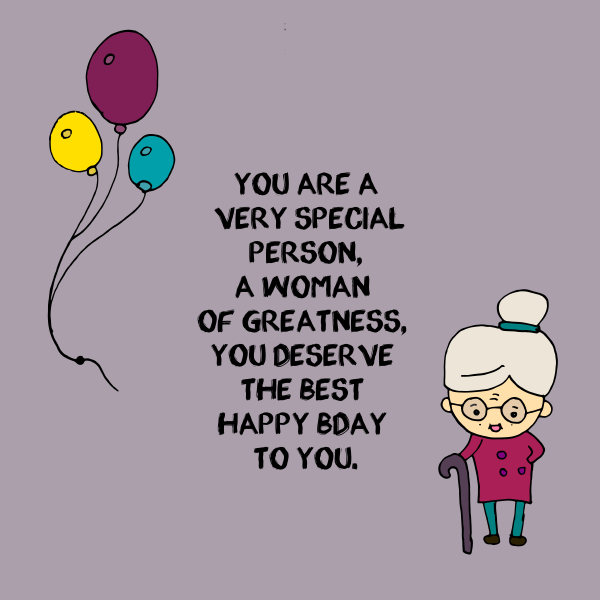 Birthday Wishes for Old Lady - WishesGreeting